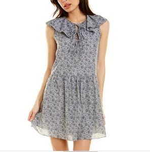 Rebecca Taylor Sleeveless Silk Blend Floral Mini Dress Size‎ Large